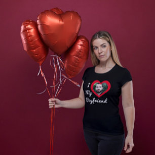 T-shirt I Love My Boyfriend Base Photo personnalisée