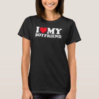 T-shirt I Love My Boyfriend I Heart My Boyfriend BF 