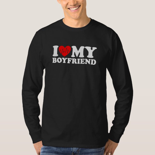 T-shirt I Love My Boyfriend  I Heart My Boyfriend  BF (Devant)