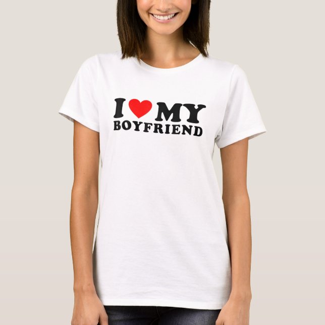 T-shirt I Love My Boyfriend I Heart My Boyfriend BF White (Devant)