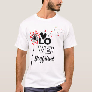T-shirt I Love My BOYFRIEND - Personnalisé moderne