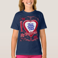 I Love My Boyfriend Photo Red Hearts Marine
