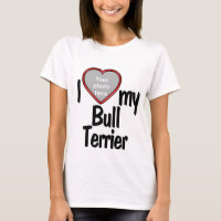 I Love My Bull Terrier - Coeur Rouge mignon Photo