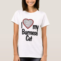 I Love My Burmese Chat - Cadre photo Coeur mignon