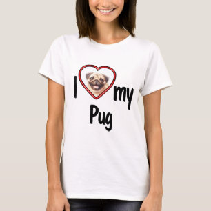 T-shirt I Love My Carlin - Cadre photo Coeur Rouge mignon
