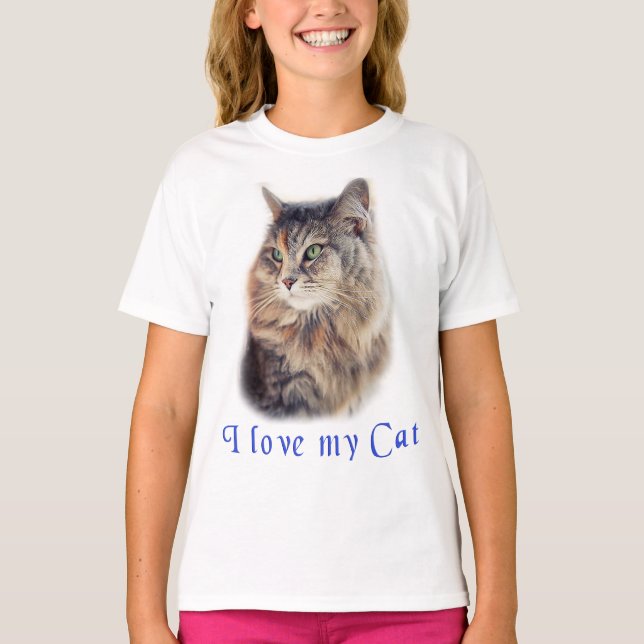 T-shirt I love my Cat (Devant)