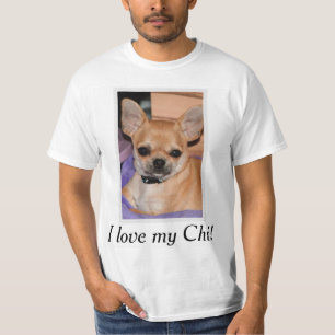T-shirt I Love My Chi Chihuahua Shirt Ajouter Photo