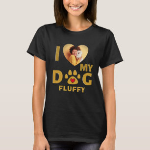 T-shirt I Love My Chig Mom Heart Photo Personnaliser