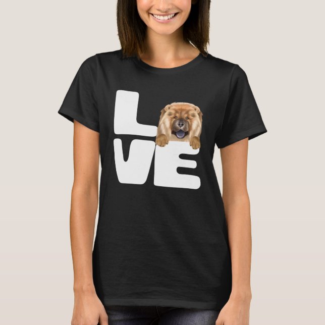 T-shirt I Love My Chow Chow Dog (Devant)