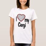 T-shirt I Love My Corgi - mignon Chien de Coeur Rouge Phot<br><div class="desc">Ce t-shirt amusant vous permettra de montrer combien vous aimez votre Corgi! La chemise est dotée d'un cadre de dépôt de photo en forme de coeur amusant où vous pouvez télécharger une photo de votre propre Corgi. Les Amoureux de les chiens tomberont amoureux de ce t-shirt amusant et personnalisable qui...</div>
