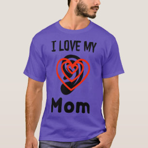 T-shirt I Love My Deaf Mom ASL Sign Support sourd 7