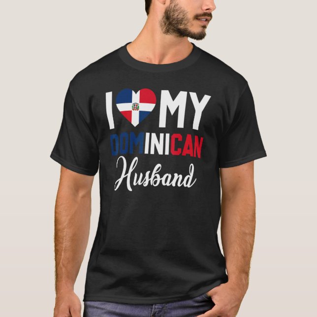 T-shirt I Love My Dominican Husband Canada Flag  Married C (Devant)