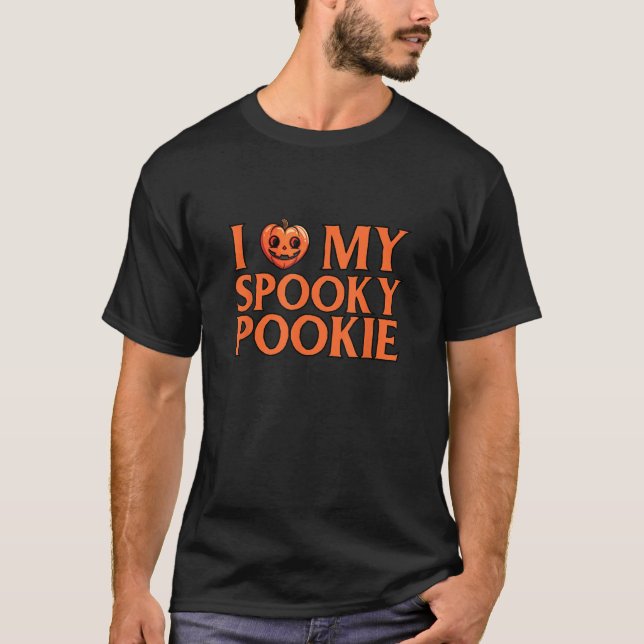T-shirt I Love My Éffrayant Pookie Funny Couples Costume p (Devant)