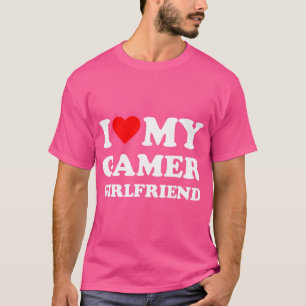 T-shirt I Love My Gamer Girlfriend Coeur Gf Jeux Vidéo Ga
