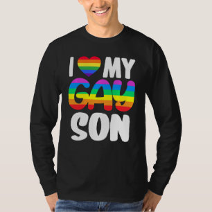 T-shirt I Love My Gay Son Pride LGBT Rainbow Family Suppor