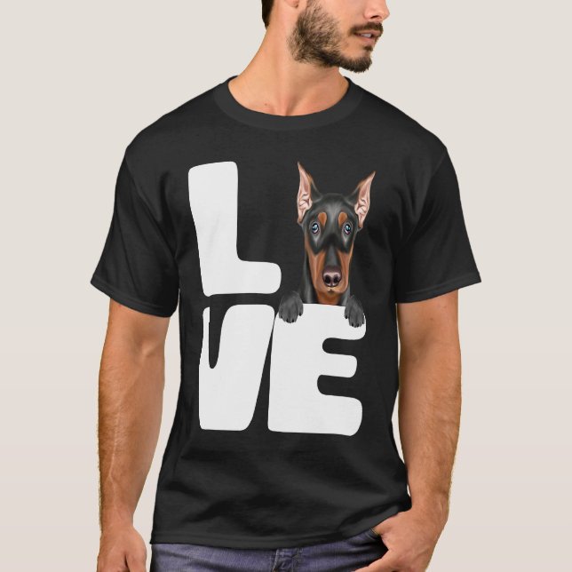 T-shirt I Love My German Pinscher Dog (Devant)