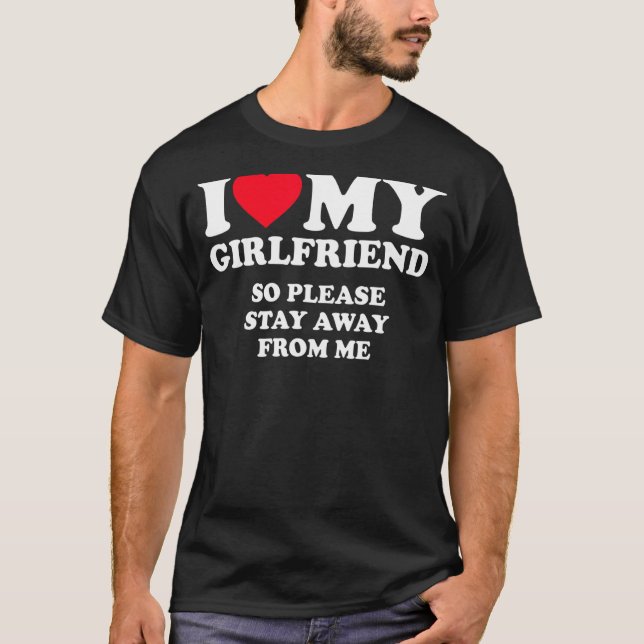 T-shirt I Love My GF I Heart My Girlfriend GF Couples Matc (Devant)