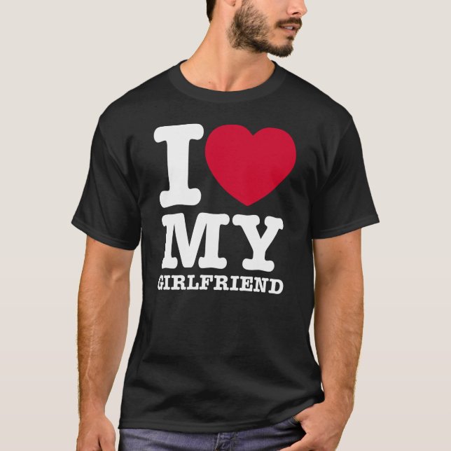 T-shirt I LOVE MY Girlfriend  (Devant)