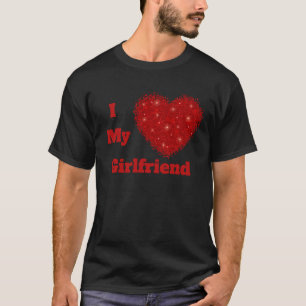 T-shirt I Love My Girlfriend Bae Personnalisé