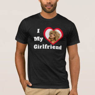 T-shirt I Love My Girlfriend Base Photo personnalisée