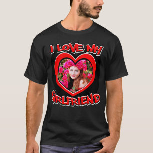 T-shirt I Love my Girlfriend Graffiti Heart Red Photo
