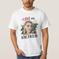 I Love My Girlfriend Grunge Photo personnalisée