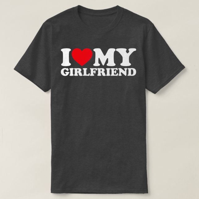 T-shirt I Love My Girlfriend I Heart My Girlfriend GF 1 (Design devant)