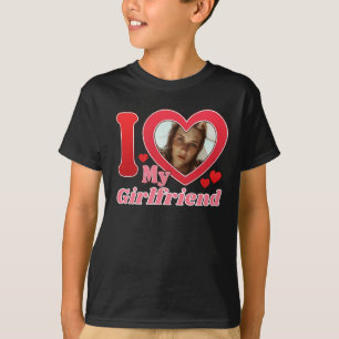 T-shirt I Love My Girlfriend Petit ami Femme Mari Photo