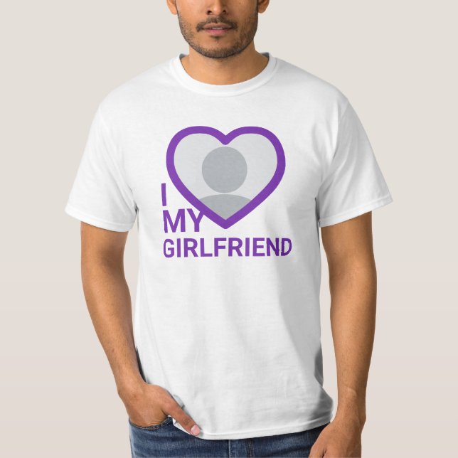 T-shirt I Love My Girlfriend Photo (Devant)