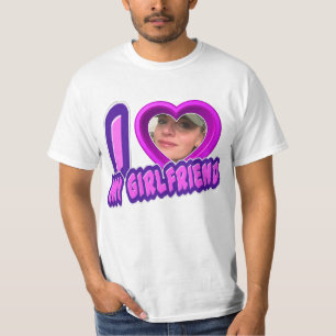T-shirt I Love My Girlfriend Photo Chemise personnalisée