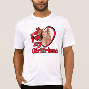 T-shirt I Love My Girlfriend Photo personnalisée