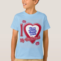 I Love My Girlfriend Photo Red Heart Kiss Light Bl