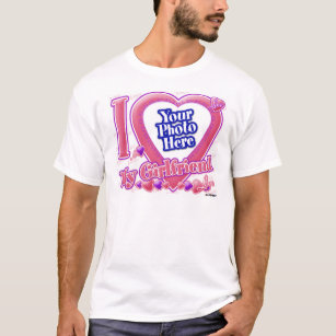 T-shirt I Love My Girlfriend rose/violet - photo