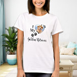 T-shirt I Love My Golden Retriever mignon Coeur Chien Phot<br><div class="desc">Emmenez votre meilleur ami avec vous partout où vous allez avec cette chemise d'amoureux des chiens photo d'un récupérateur d'or personnalisée ! Un must pour chaque amoureux des chiens, chien maman et chien papa! Un plaisir I Love My Dog, cette citation de chemise "I Love My Golden Retriever" peut être...</div>
