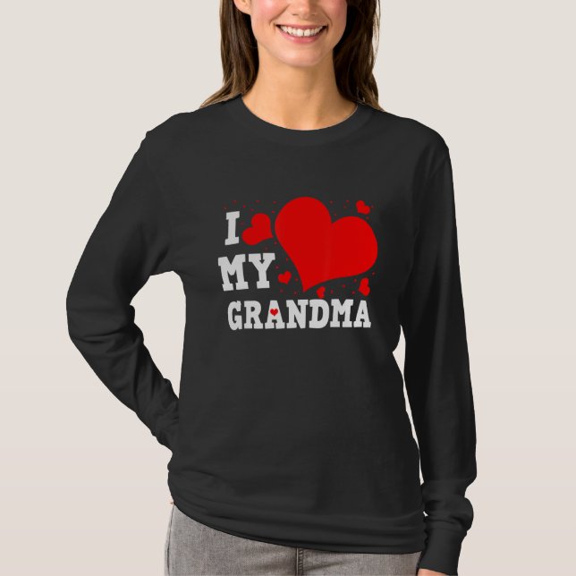 T-shirt I Love My Grandma Valentines Day Family Matching G (Devant)