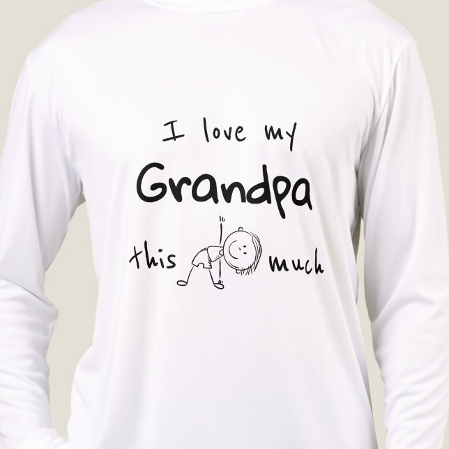 T-shirt I love my grandpa typography named graphic  (Créateur téléchargé)