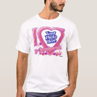I Love My Grandparents coeur rose/violet - photo