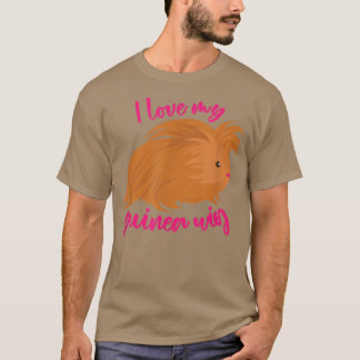 T-shirt I Love My Guinea Wig Long Haired Guinea Pig Cute F