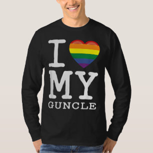T-shirt I Love My Guncle Gay Homosexuel Rainbow Heart Uncl