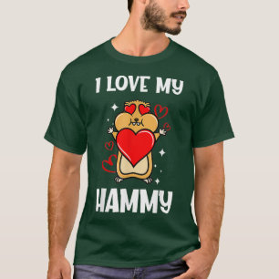 T-shirt I Love My Hammy Kawaii Hamster Lover Cadeau