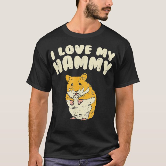 T-shirt I Love My Hammy - Mignonne Hamster (Devant)