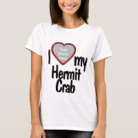 I Love My Hermit Crab - Cadre photo Coeur Rouge mi