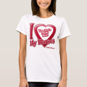 T-shirt I Love My Horses - Photo