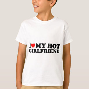 T-shirt I Love My Hot Girlfriend Heart My I Love My Girlfr