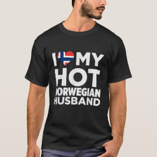 T-shirt I Love My Hot Norwegian Mari Norvège Native