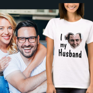 T-shirt I Love My Husband Photo Heart
