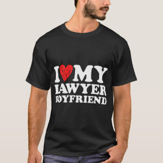 T-shirt I Love My Lawyer Boyfriend Bf Valentines Day Women