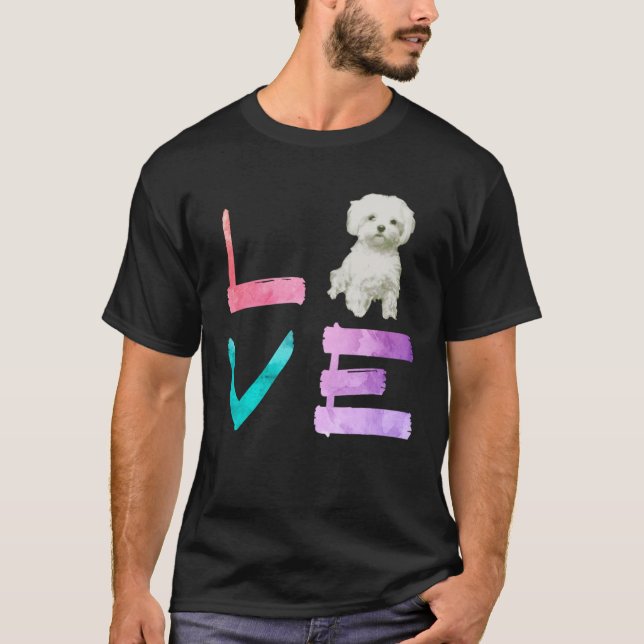 T-shirt I Love My Maltese Dog   (Devant)