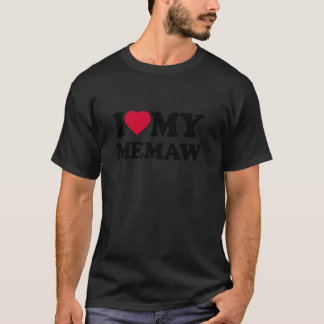 T-shirt I Love My Memaw Heart Family Grandma