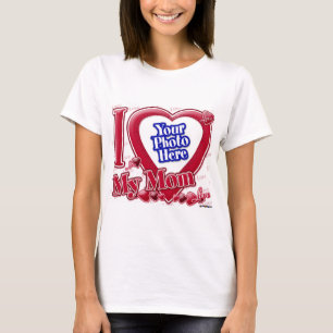 T-shirt I Love My Mom coeur rouge - photo